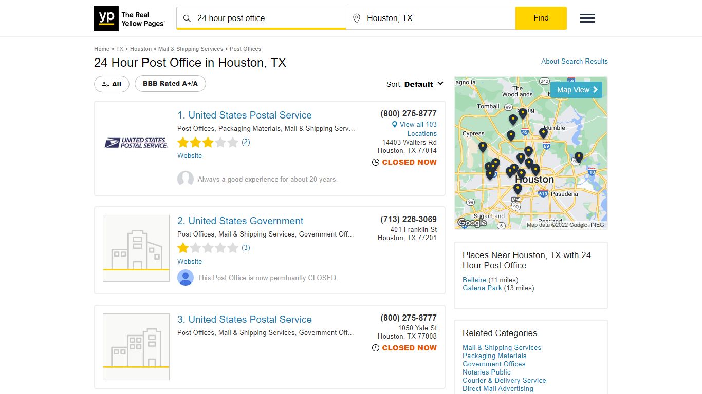 24 Hour Post Office in Houston, TX - Yellow Pages